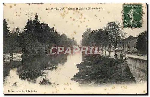 Cartes postales Bar le Duc Ornain et quai du Champ de Mars
