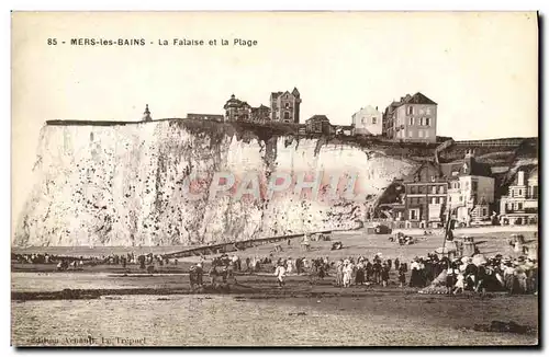 Cartes postales Mers les Bains La Falaise et la Plage