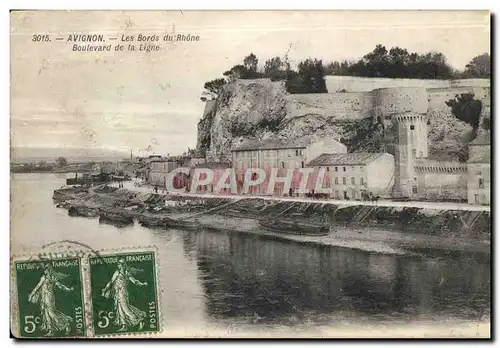 Cartes postales Avignon Les Bords du Rhone Boulevard de la Ligne