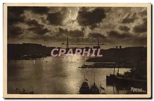 Cartes postales Marseille Coucher de soleil sur le vieux port