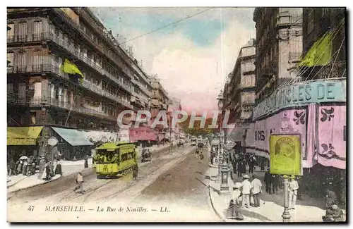 Ansichtskarte AK Marseille La Rue Noailles Tramway