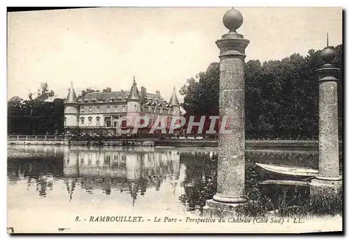 Ansichtskarte AK Rambouillet Le Parc Perspective du Chateau