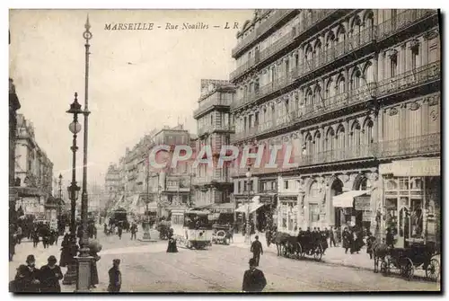 Ansichtskarte AK Marseille Rue Noailles Tramway