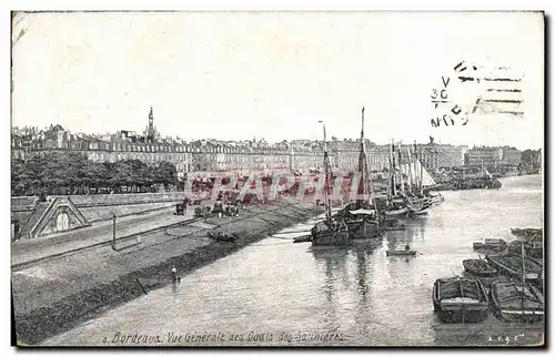 Ansichtskarte AK Bordeaux Vue Generale des Quais des Salinieres Bateaux