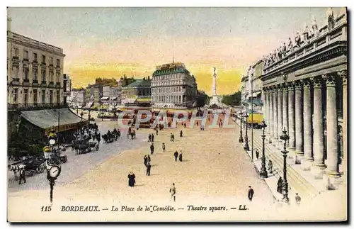 Cartes postales Bordeaux La Place de la Comedie