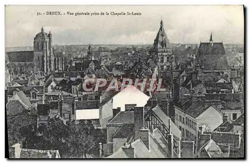 Ansichtskarte AK Dreux Vue Generale Prise de la Chapelle St Louis