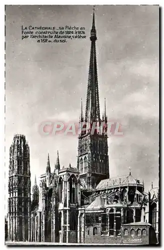 Moderne Karte Rouen La Cathedrale Cote Sud et la Fleche