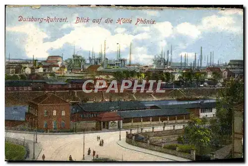 Ansichtskarte AK Duisburg Ruhrort Blick auf die Hutte Phonix