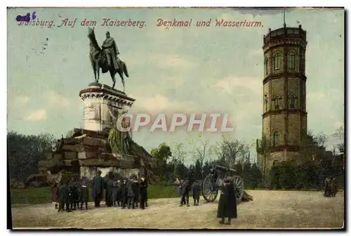Cartes postales Duisburg Auf dem Kaiserberg Denkmal Und Wasserturm