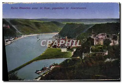 Cartes postales Essen Ruine Rheinfets Unter St Goar