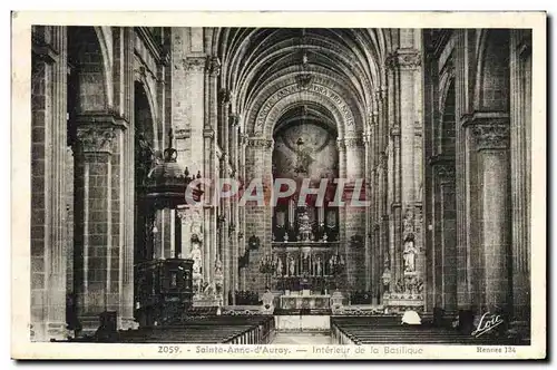 Ansichtskarte AK Sainte Anne d&#39Auray Interieur de la Basilique Orgue