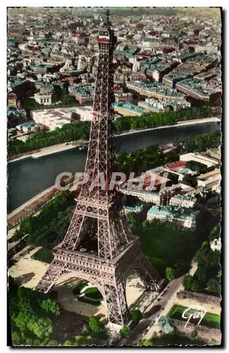 Moderne Karte En Avion Sur Paris La tour Eiffel