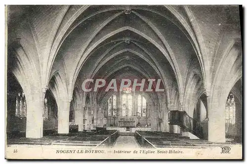 Cartes postales Nogent Le Rotrou Interieur de L&#39Eglise Saint Hilaire