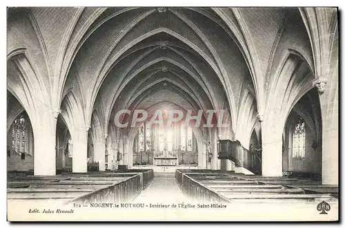 Ansichtskarte AK Nogent Le Rotrou Interieur de L&#39Eglise Saint Hillaire