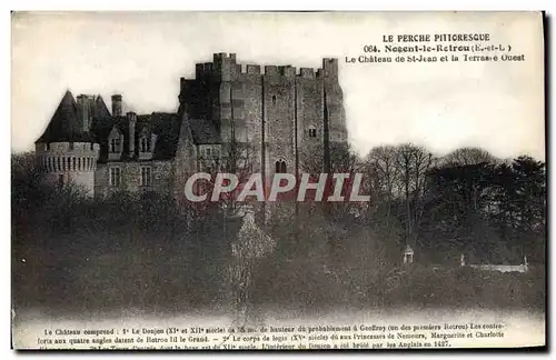 Cartes postales Nogent Le Rotrou Le Chateau de Saint Jean et la terrasse Ouest