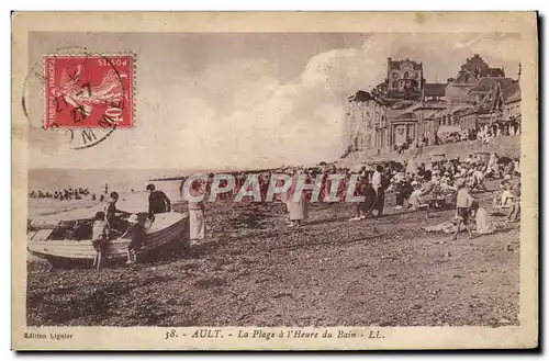 Cartes postales Ault La Plage a L'Heure du Bain