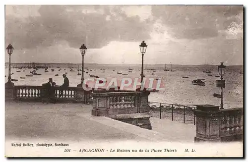 Cartes postales Arcachon Le Bassin Vue de la Place Thiers