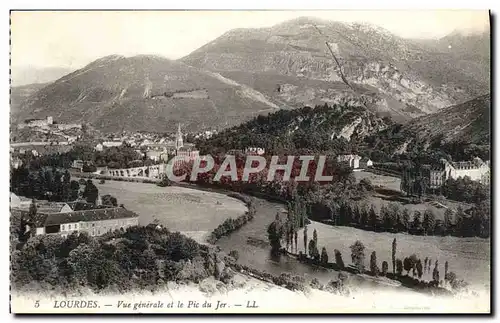 Cartes postales Lourdes Vue Generale et le Pic du Jer