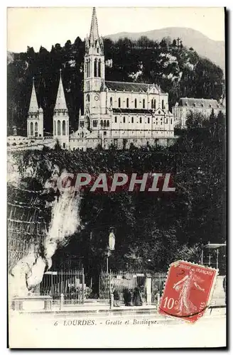 VINTAGE POSTCARD Heavy Cave and Basilica