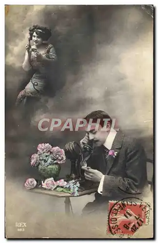 Cartes postales Fantaisie Femme TElephone