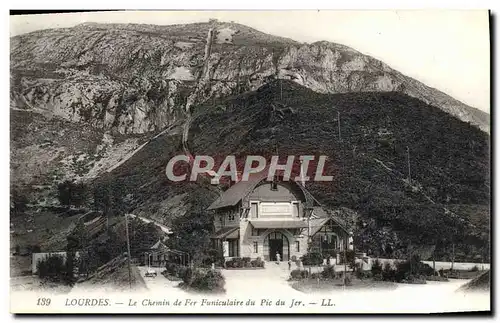 Cartes postales Lourdes Le Chemin de Fer Funiculaire du Pic