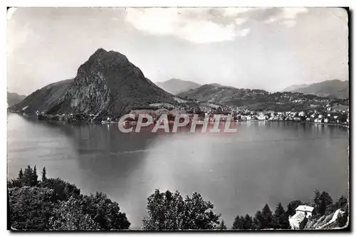 Moderne Karte Lago di Lugano Monte Salvatore