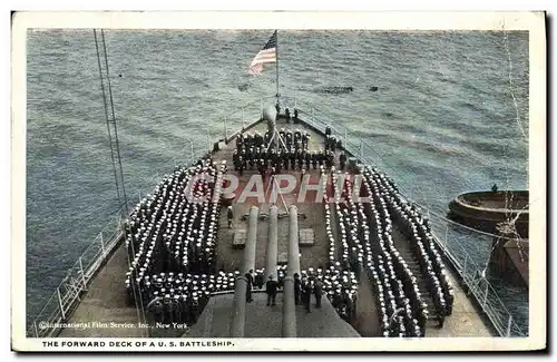 Cartes postales The Forward deck of a US battleship