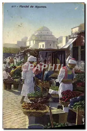 Cartes postales Marche de Legumes