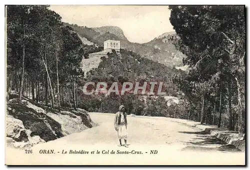 Cartes postales Oran Le Belvedere et le Col de Santa Cruz