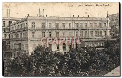 Cartes postales Oran Hotel Continental Facade Laterale