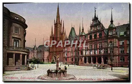 Cartes postales Wiesbaden Schlossplatz
