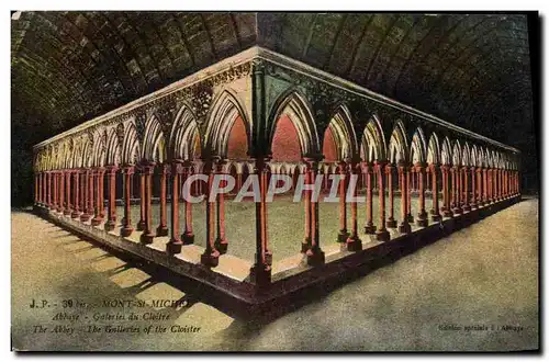 Cartes postales Mont St Michel Abbaye Gateries du cloitre