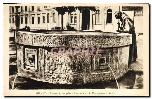 Cartes postales Milano Plazza Angelo Fontana di Francesco d'Assisi
