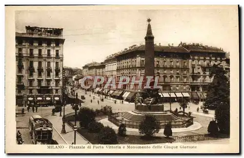 Ansichtskarte AK Milano Piazzate di Porta Vittoria e Monumento delle Cirque Giornate