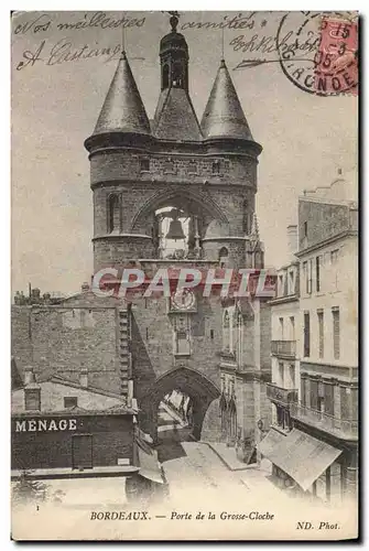 Cartes postales Bordeaux Porte de la Grosse Cloche