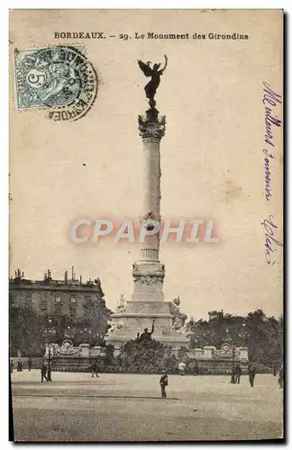 Cartes postales Bordeaux Le Monument des Girondins