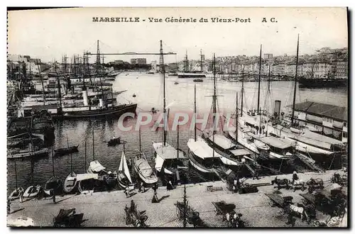 Ansichtskarte AK Marseille Vue Generale Du Vieux Port Bateaux