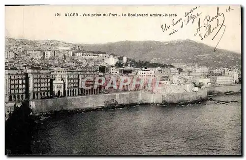 Ansichtskarte AK Alger Vue Prise Du Port Le Boulevard Amiral Pierre