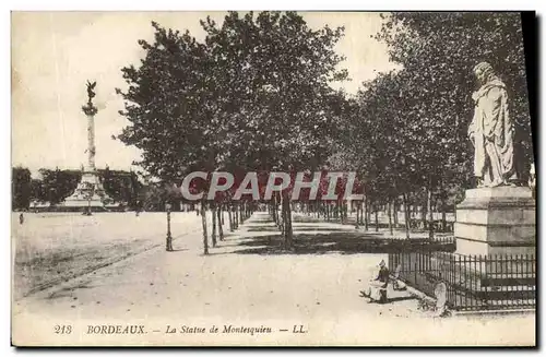 Cartes postales Bordeaux La Statue De Montesquieu