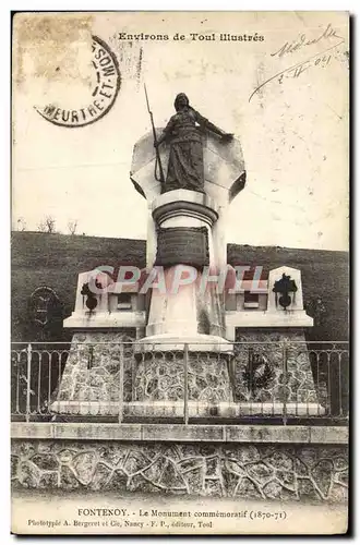 Cartes postales Fontenoy Le Monument Commemoratif