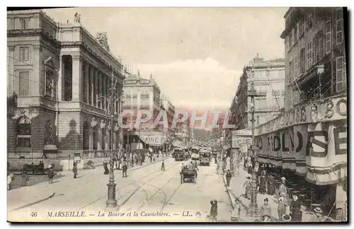 Cartes postales Marseille La Bourse Et La Cannebiere