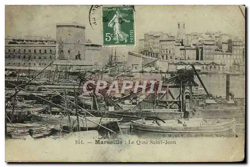 Cartes postales Marseille Le Quai Saint Jean Bateaux