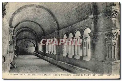 Cartes postales Montmajour Ancien Monastere Galerie du cloitre