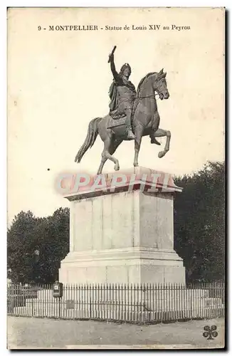 Ansichtskarte AK Montpellier Statue De Louis XIV Au Peyrou