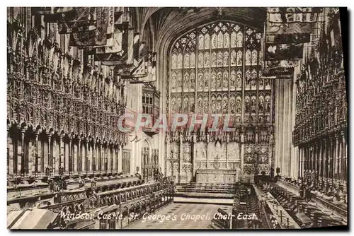 Cartes postales Windsor Castle St George&#39s Chopel Choir East