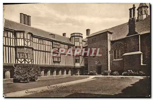 Ansichtskarte AK Cambridge Queen&#39s College Cloister Court