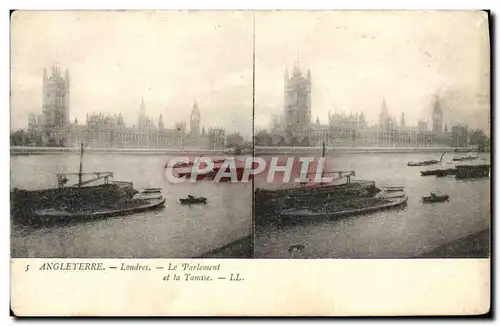 Cartes postales Angleterre Londres Le Parlement Et La Tamise