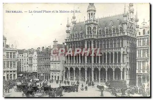 Ansichtskarte AK Bruxelles La Grand Place Et La Maison Du Roi (bonne animation)