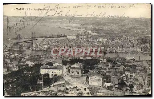 Cartes postales Marseille Panorama Des Ports