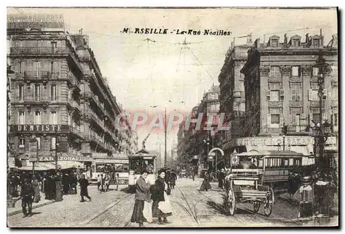 Cartes postales Marseille Le Rue Noailles Tramway